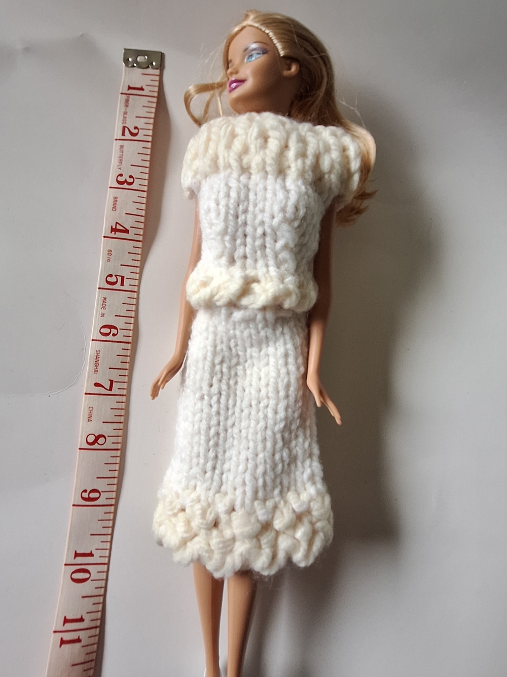 Barbie With White Knit Outfit